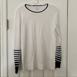 White and Blue Crown & Ivy Sweater